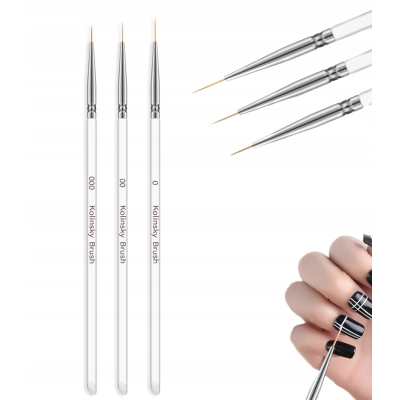 Zestaw 3 sztuk precyzyjnych pędzelków do zdobień